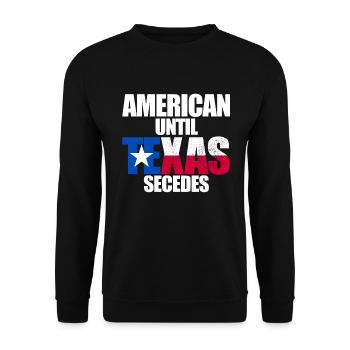 Amerikaner, bis Texas den texanischen Bundesstaat - Unisex Pullover - Schwarz - Vorne - Alina (178cm) & Michal (187cm)