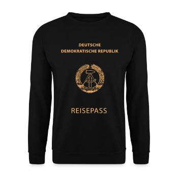 DDR Nostalgie Ostalgie Ossi Geschenk - Unisex Pullover - Schwarz - Vorne - Alina (178cm) & Michal (187cm)