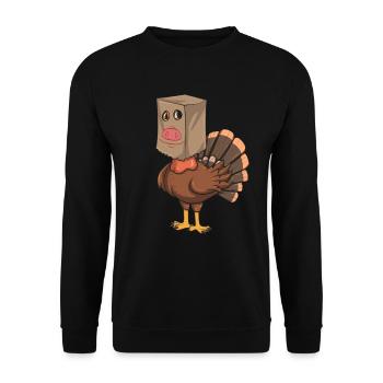 Truthahnschwein verkleidet lustige Thanksgiving Tr - Unisex Pullover - Schwarz - Vorne - Alina (178cm) & Michal (187cm)