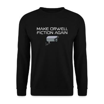 Machen Sie Orwell Fiction wieder libert�r Orwellia - Unisex Pullover - Schwarz - Vorne - Alina (178cm) & Michal (187cm)