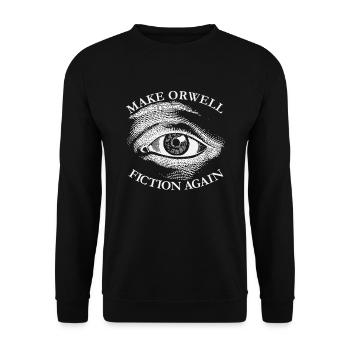 Machen Sie Orwell Fiction wieder libert�r Orwellia - Unisex Pullover - Schwarz - Vorne - Alina (178cm) & Michal (187cm)