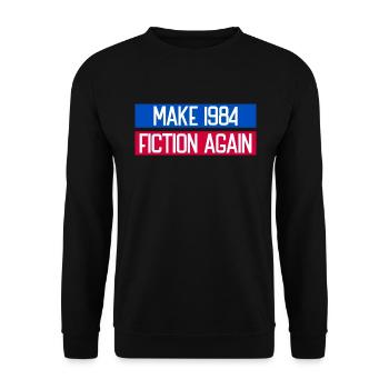 Machen Sie 1984 wieder libert�r orwellian 1984 - Unisex Pullover - Schwarz - Vorne - Alina (178cm) & Michal (187cm)