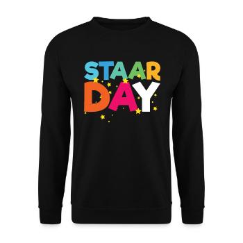 STAAR Day Motivational Inspire Inspire Take STAAR - Unisex Pullover - Schwarz - Vorne - Alina (178cm) & Michal (187cm)