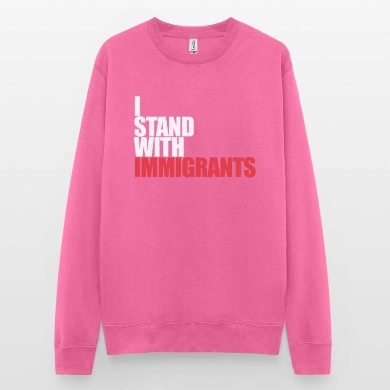 Ich stehe mit Einwanderern Tr�umer mit Einwanderer Unisex Pullover