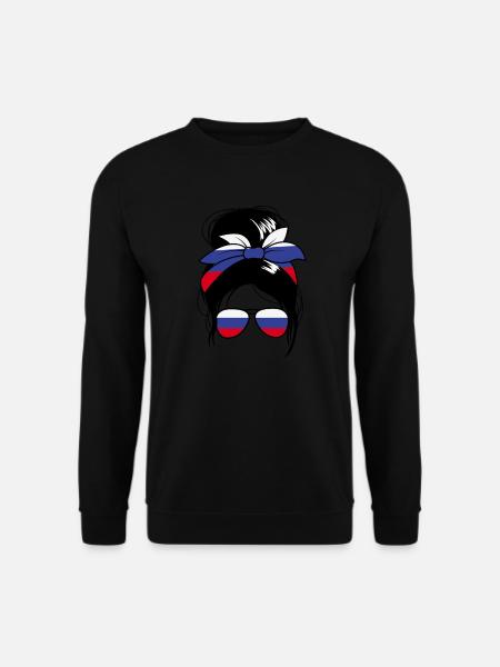 Russland Chaos Br�tchen Russische Frau Geschenk Fr - Unisex Pullover - Schwarz