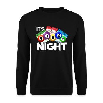 Ich bin Bingo Nacht Bingo -Spieler Gl�cksspiel Bin - Unisex Pullover - Schwarz - Vorne - Alina (178cm) & Michal (187cm)