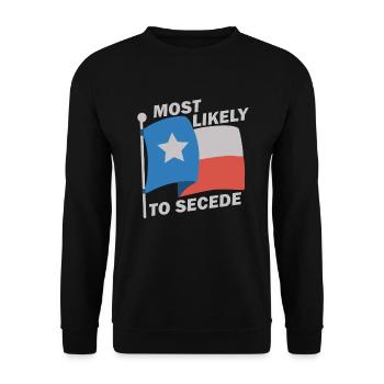 H�chstwahrscheinlich, um Texas zu verteilen, widme - Unisex Pullover - Schwarz - Vorne - Alina (178cm) & Michal (187cm)