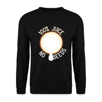 100% Saft Keine Samen Kokosnuss -M�nner -Vasektomi - Unisex Pullover - Schwarz - Vorne - Alina (178cm) & Michal (187cm)