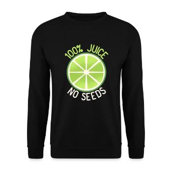 100% Saft Keine Samen Kalk M�nner Vasektomie Gesch - Unisex Pullover - Schwarz - Vorne - Alina (178cm) & Michal (187cm)