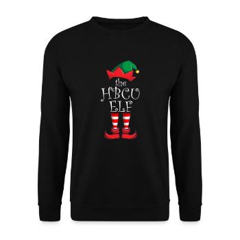 Die HBCU Elf Matching Family Christmas Party HBCU - Unisex Pullover - Schwarz - Vorne - Alina (178cm) & Michal (187cm)