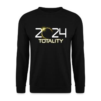 2024 Gesamtheit 04.08.24 Gesamt Sonnenfinsternis - Unisex Pullover - Schwarz - Vorne - Alina (178cm) & Michal (187cm)