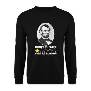 Fords Theater w�rde 1-Sterne-Lincoln nicht empfehl - Unisex Pullover - Schwarz - Vorne - Alina (178cm) & Michal (187cm)