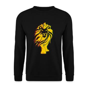 Juneteenth Lion Black History Month Juneteenth - Unisex Pullover - Schwarz - Vorne - Alina (178cm) & Michal (187cm)