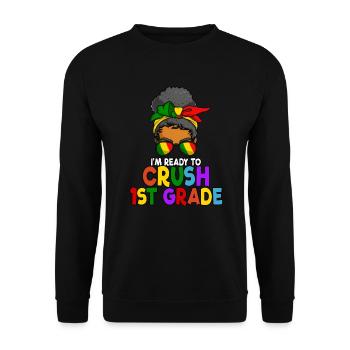 Juneteenth Unordentliches Br�tchen Ich bin bereit, - Unisex Pullover - Schwarz - Vorne - Alina (178cm) & Michal (187cm)