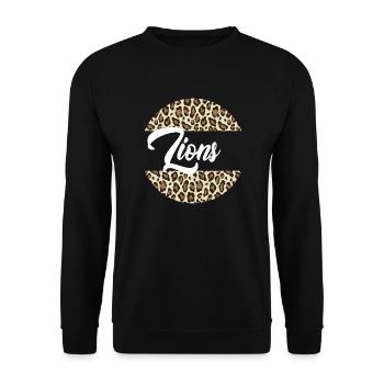 Lions High School Maskottchen Sportteam Frauen L�w - Unisex Pullover - Schwarz - Vorne - Alina (178cm) & Michal (187cm)