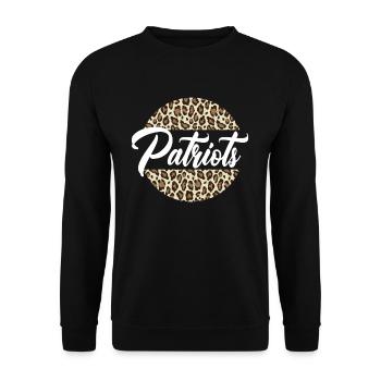 Patriots High School Maskottchen Sportteam Frauen - Unisex Pullover - Schwarz - Vorne - Alina (178cm) & Michal (187cm)