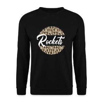 Rockets High School Maskottchen Sportteam Frauen - Unisex Pullover - Schwarz - Vorne - Alina (178cm) & Michal (187cm)