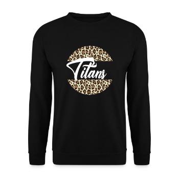 Titans High School Maskottchen Sportteam Frauen - Unisex Pullover - Schwarz - Vorne - Alina (178cm) & Michal (187cm)