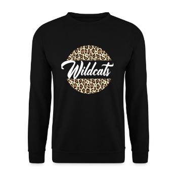 Wildcats High School Maskottchen Sportteam Frauen - Unisex Pullover - Schwarz - Vorne - Alina (178cm) & Michal (187cm)