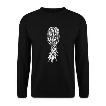 Ananas Swinger Party verkehrt herum Ananas - Unisex Pullover - Schwarz - Vorne - Alina (178cm) & Michal (187cm)