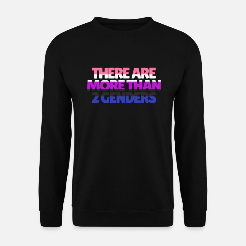 Es gibt mehr als 2 Geschlechter der Genderfluid -F - Unisex Pullover - Schwarz