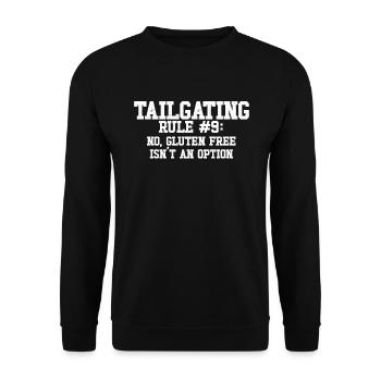 Lustige Heckklappenregel kein glutenfreies Heckkla - Unisex Pullover - Schwarz - Vorne - Alina (178cm) & Michal (187cm)