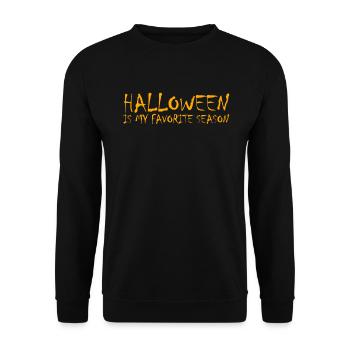Halloween ist meine Lieblingssaison HalloweenHallo - Unisex Pullover - Schwarz - Vorne - Alina (178cm) & Michal (187cm)