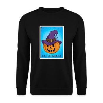 La Calabaza K�rbiskarte Mexikanische Lotteriekarte - Unisex Pullover - Schwarz - Vorne - Alina (178cm) & Michal (187cm)