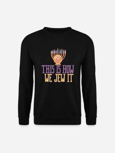 So j�d wir es Chanukah Hanukka j�disch - Unisex Pullover - Schwarz