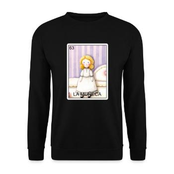 La Muneca Die Puppenkarte Mexikanische Lotterie Mu - Unisex Pullover - Schwarz - Vorne - Alina (178cm) & Michal (187cm)
