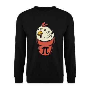 Chicken Pot pi lustiger pi Tag punm Mathe pi Tag - Unisex Pullover - Schwarz - Vorne - Alina (178cm) & Michal (187cm)