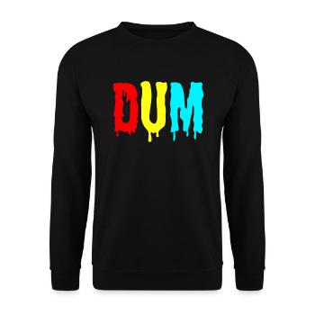 Dum Dum Drip Rain Rainbow Drip Dripfin Letters Str - Unisex Sweatshirt - black - Front - Alina (178cm) & Michal (187cm)