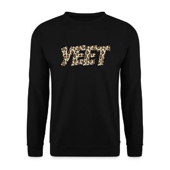 Yeet meme yeeted Slang M dchen Teenager Cheetah Ye - Unisex Sweatshirt - black - Front - Alina (178cm) & Michal (187cm)