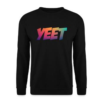 Yeet meme yeeted Slang M dchen Teenager Rainbow - Unisex Sweatshirt - black - Front - Alina (178cm) & Michal (187cm)