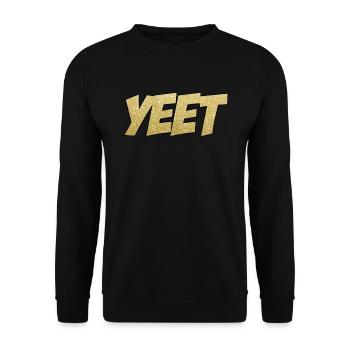 Yeet meme yeeted Slang Boy M dchen Teenager Gol - Unisex Sweatshirt - black - Front - Alina (178cm) & Michal (187cm)