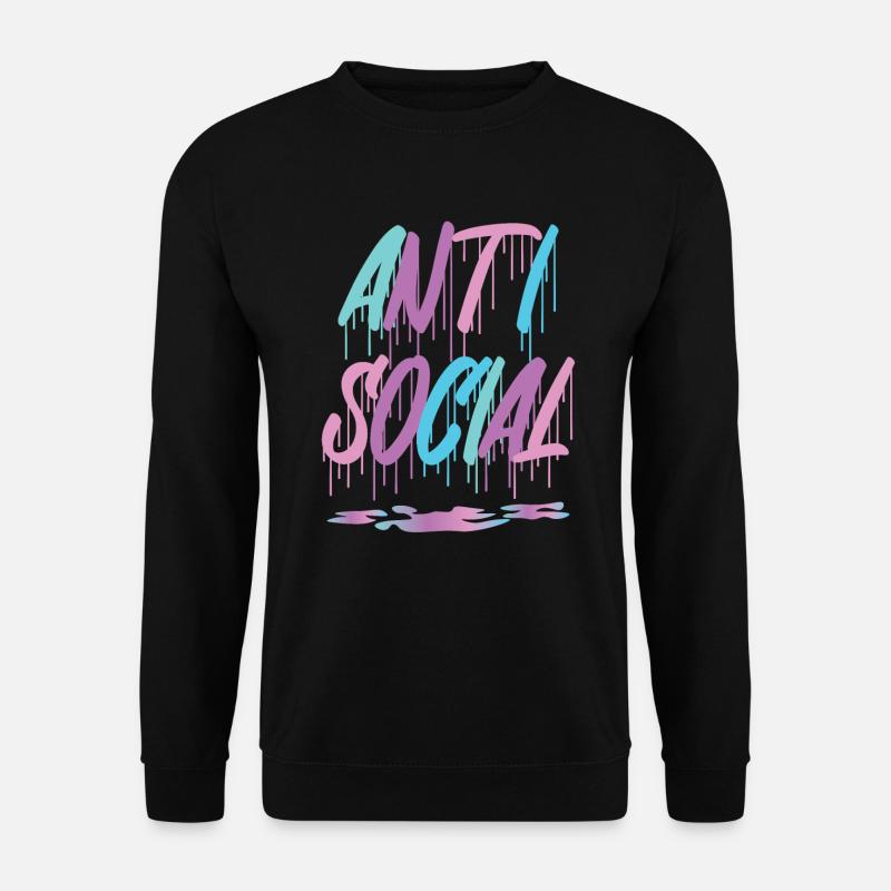 Asozial tropftauge Loner Shy Tropfy - Unisex Pullover - Schwarz