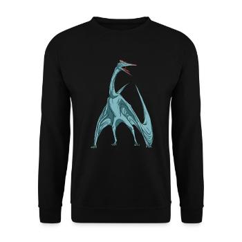 Quetzalcoatlus Dinosaurier Kinder Dinosaurier - Unisex Pullover - Schwarz - Vorne - Alina (178cm) & Michal (187cm)