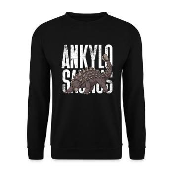 Ankylosaurus Dinosaurier Kid Dinosaurier Illustrat - Unisex Pullover - Schwarz - Vorne - Alina (178cm) & Michal (187cm)