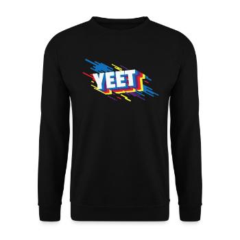 Yeet meme art yeeted Slang Jungen M�dchen Teenager - Unisex Pullover - Schwarz - Vorne - Alina (178cm) & Michal (187cm)