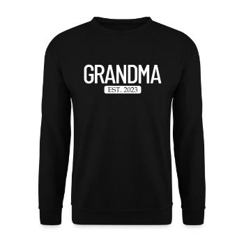 Oma Est. 2023 Neues Gro�elternteil Frauen - Unisex Pullover - Schwarz - Vorne - Alina (178cm) & Michal (187cm)