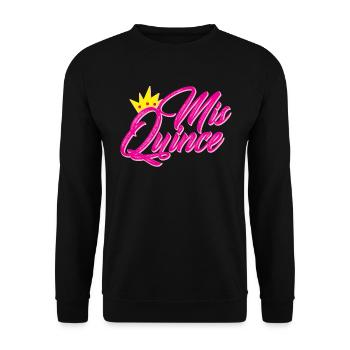 MIS Quince Quinceanera Geschenk 15. Geburtstag M�d - Unisex Pullover - Schwarz - Vorne - Alina (178cm) & Michal (187cm)