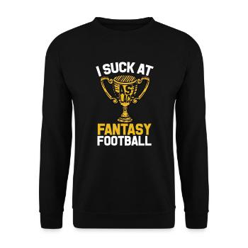 Letzte Troph�e Ich lutsche am Fantasy Football - Unisex Pullover - Schwarz - Vorne - Alina (178cm) & Michal (187cm)
