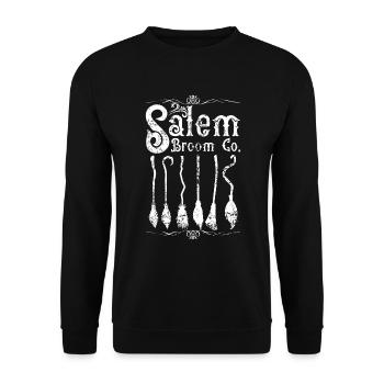 Salem Broom Co Halloween Hexe Salem Broom Company - Unisex Pullover - Schwarz - Vorne - Alina (178cm) & Michal (187cm)