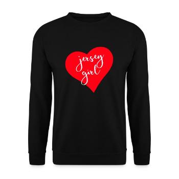 Jersey Girl Proudes New Jersey Heart New Jersey Gi - Unisex Pullover - Schwarz - Vorne - Alina (178cm) & Michal (187cm)