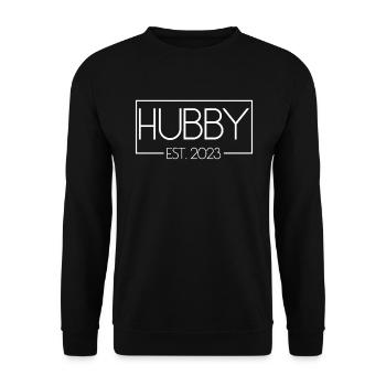 Ehemann Est. 2023 passendes Paar frisch verheirate - Unisex Pullover - Schwarz - Vorne - Alina (178cm) & Michal (187cm)