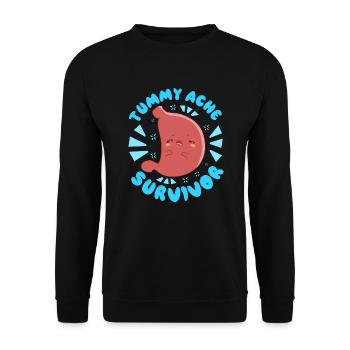 Bauchschmerzen �berlebende Magenschache Kinder Bau - Unisex Pullover - Schwarz - Vorne - Alina (178cm) & Michal (187cm)