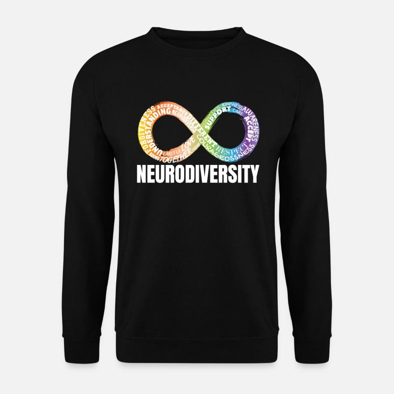 Neurodiversity Infinity Spectrum Autismusbewusstse - Unisex Pullover - Schwarz