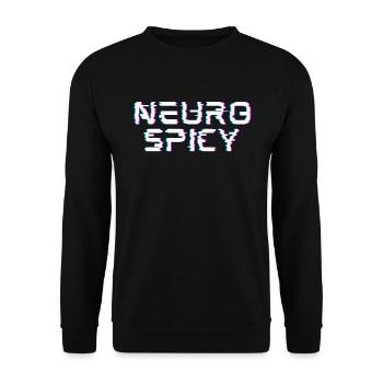 Neuro Spicy Vaporwave Spectrum Autism Awareness - Unisex Pullover - Schwarz - Vorne - Alina (178cm) & Michal (187cm)