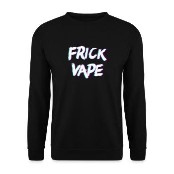 Verr�uschter Vape Vaporwave Anti Vaping Frick Vape - Unisex Pullover - Schwarz - Vorne - Alina (178cm) & Michal (187cm)