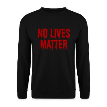 Keine Leben Materie Tropf Halloween keine Leben Ma - Unisex Pullover - Schwarz - Vorne - Alina (178cm) & Michal (187cm)
